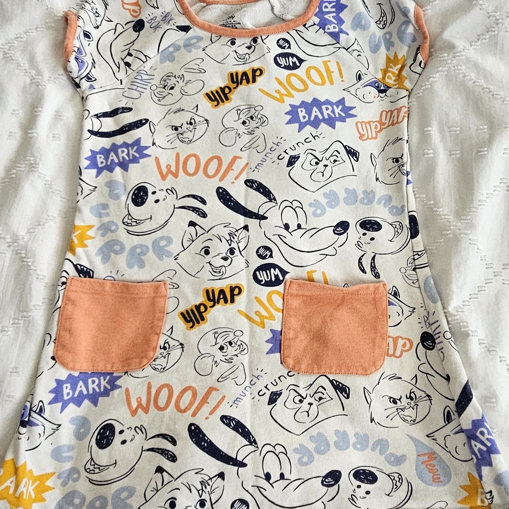 Disney Cream and Orange Graphic Tee